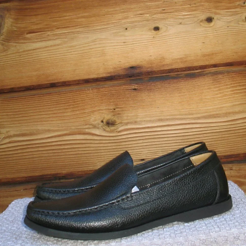 Mens Black Soft Leather Loafer 9